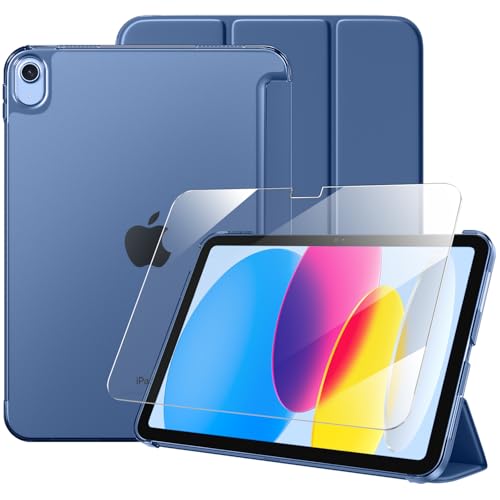 Mastten 11 Inch iPad A16 Case with Screen Protector 2025, 10.9 Inch iPad 10th Generation Case 2022, Navy Blue