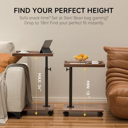 XNSDXV 30x40x50 cm A01 Walnut Brown End Table - Indoor Adjustable Height