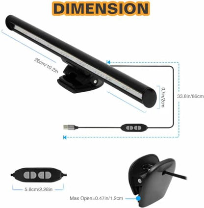 CATPOWER 0.8"D x 10.2"W x 0.8"H JD-A1 Lamp, Adjustable Color Temperature, Touch Control, Desktop Mount