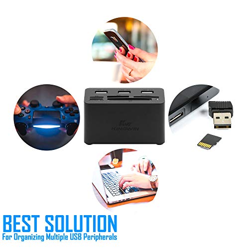 Kingwin KWCR-801U3 Super Speed USB 3.0 Hub and Card Reader Combo