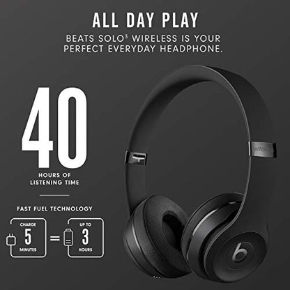 Beats Solo3 Wireless On-Ear Headphones - MX432LL/A - 40 Hours Listening - Bluetooth - On-Ear Headphones