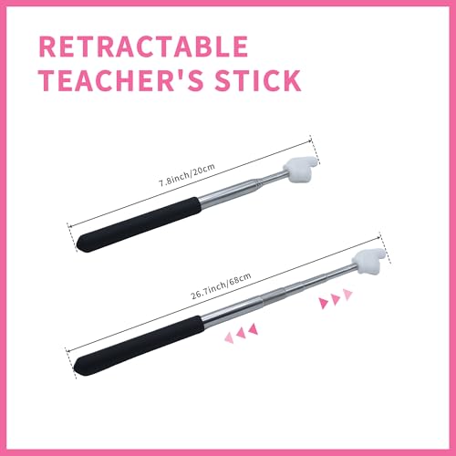 Sanfylikus 8-Piece Classroom Pointer Set Retractable 21.7in ABS Presentation Tools