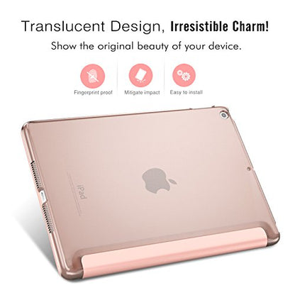 MoKo Slim Lightweight Case for iPad 9.7 (2018/2017) Model - Rose Gold - Auto Wake/Sleep