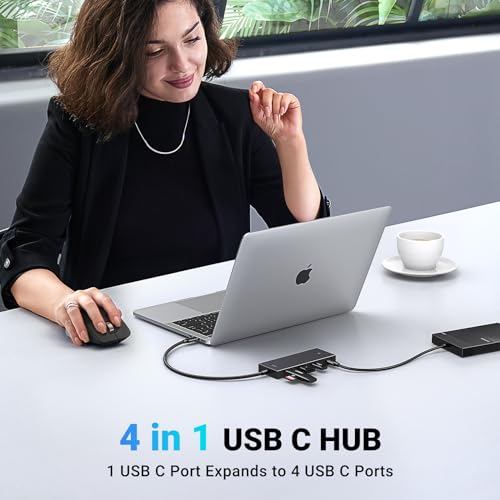 UGREEN 4-Port USB 3.2 Hub Model CM806 Data Transfer Hub Compatible with Various USB-C Devices