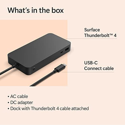 Microsoft 11"L x 4.4"W x 3.2"H Thunderbolt 4 Docking Station (Model T8H-00001)