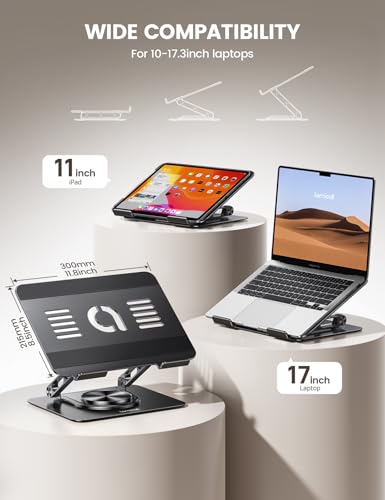 Lamicall Adjustable Laptop Stand STDL04-US-B Aluminum Small Desk Stand