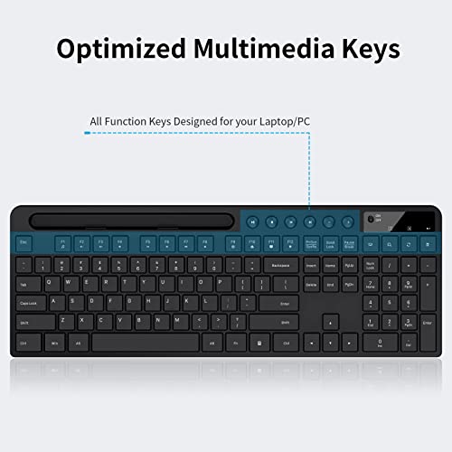 MARVO Wireless Ergonomic Keyboard and Mouse Combo Radio Frequency Compatibility with Laptops and Smartphones