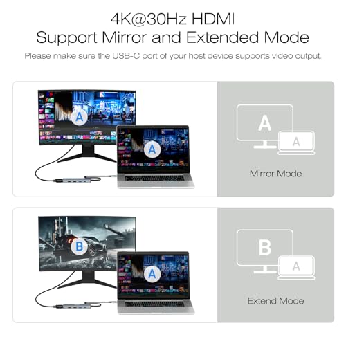 BENFEI USB Type-C Hub 5-in-1 Model BNF-USBC-0360G Aluminum USB Hub