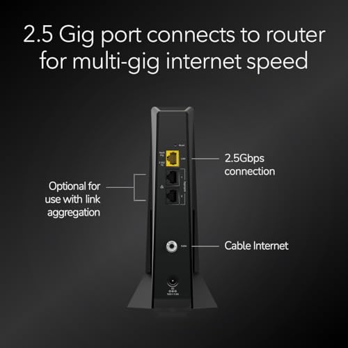 NETGEAR 2.5Gbps CM3000-100NAS Ethernet Modem - Certified Refurbished