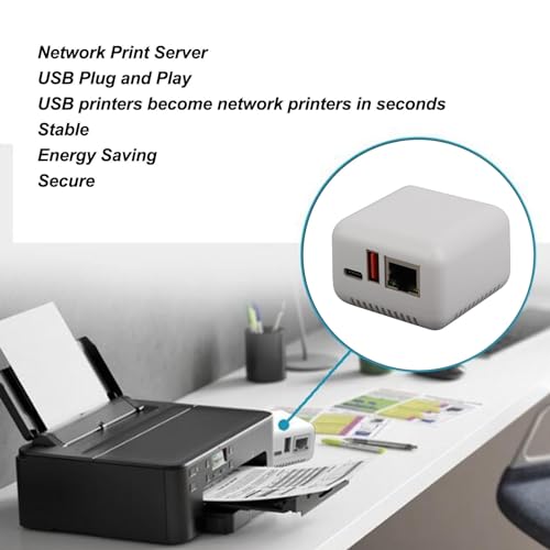 FAUOSWUK 3.66 x 3.58 x 2.83 inches FAUOSWUKfuigth7v12-11 USB 2.0 Print Server
