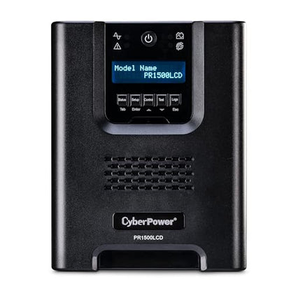 CyberPower 1500VA/1500W PR1500LCD UPS System, Mini-Tower, 8 Outlets, AVR, NEMA