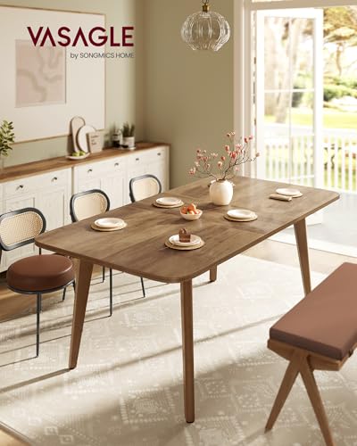 VASAGLE 33.4"D x 70.8"W x 29.5"H Extendable Dining Table UKDT090K01V1