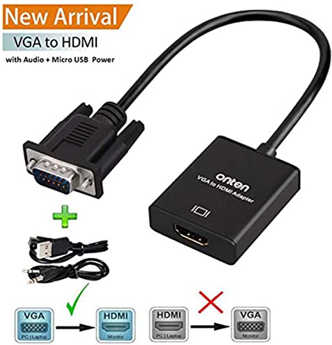 ONTEN VGA to HDMI Adapter OT-5138 1080P 1 Port Desktop Projector