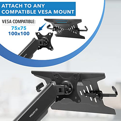 Mount-It! Laptop Tray for Monitor Arm MI-2352T Adjustable VESA Laptop Mount