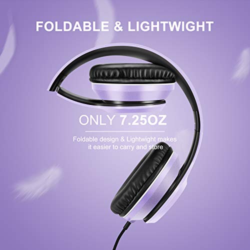 LORELEI X8 Over-Ear Wired Headphones 40mm Dynamic Driver, 20 Hz to 20 kHz Frequency Range, Dark Purple