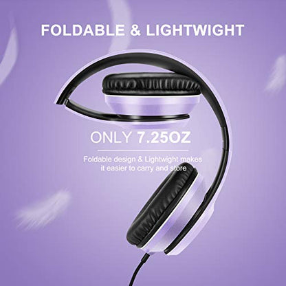 LORELEI X8 Over-Ear Wired Headphones 40mm Dynamic Driver, 20 Hz to 20 kHz Frequency Range, Dark Purple