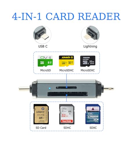 IOCUAUQ Dual Slot SD Card Adapter Model SD-104
