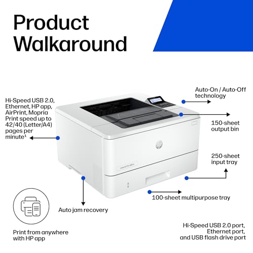 HP LaserJet Pro 4001n Laser Printer Monochrome 1200 x 1200 42 ppm