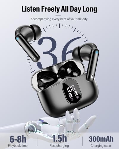 Btootos A90 Pro Wireless Earbuds Bluetooth 5.4 Noise Cancelling 36 Hours Playtime IP7 Waterproof