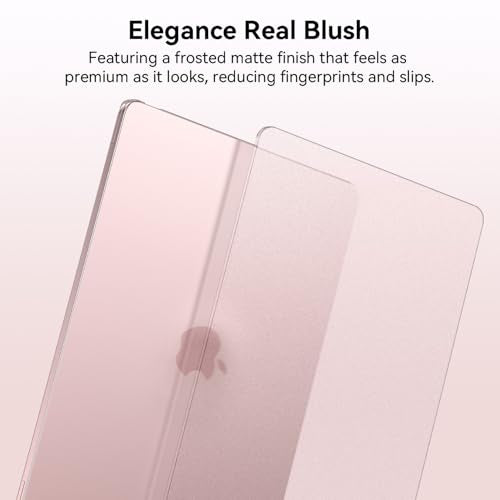 EooCoo MacBook Neo Case 13 inch Model A3404, Blush Clear, Anti-Crack, Scratch Resistant Hard Shell