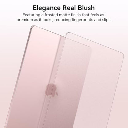 EooCoo MacBook Neo Case 13 inch Model A3404, Blush Clear, Anti-Crack, Scratch Resistant Hard Shell