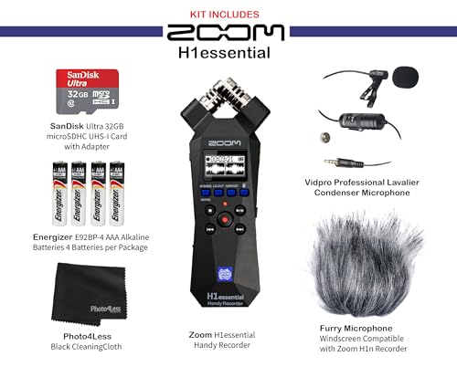 Zoom 1 TB ZH1E Bundle Mono 1/4-inch Audio Smartphone Recording Device