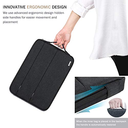 Voova 15.6-Inch Laptop Sleeve Case Compatible with MacBook Pro 16 M1/M2/M3/M4 Max 2019-2025 Model v-laptop-sleeve-handheld-15.6-black