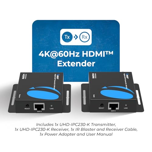 OREI HDMI Over Ethernet Extender via CAT6/7 - 4K@60Hz Resolution - HDMI 2.0