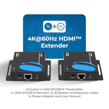 OREI HDMI Over Ethernet Extender via CAT6/7 - 4K@60Hz Resolution - HDMI 2.0