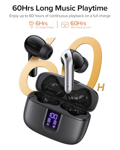 TAGRY X08 Bluetooth Wireless Earbuds IPX5 Waterproof Touch Control 60H Playback