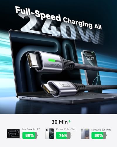 INIU 13.2 Feet USB Type C to USB Type C Cable 240W Charging DI-D7CC