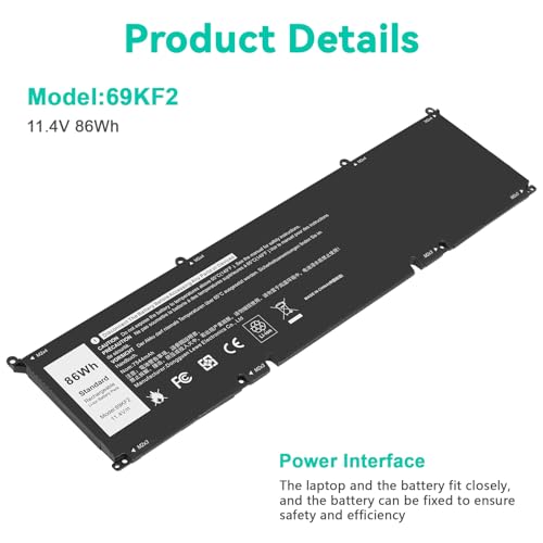 Fancy Buying 86Wh 69KF2 Lithium Polymer Rechargeable Battery 11.4V Laptop Batteries