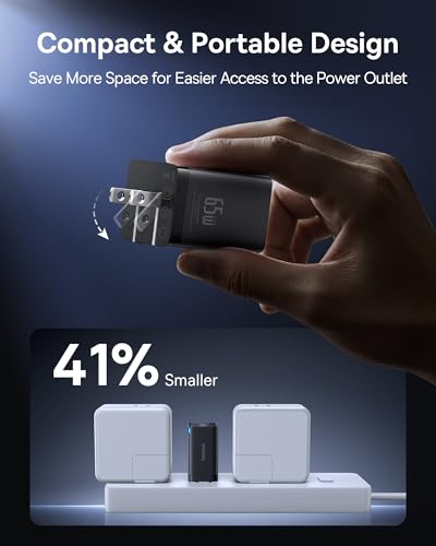 Baseus 2 Pack 65W USB C Charger Model CCGAN65S5 – 2 Port USB Type C – 24V – 9A – AC Adapter