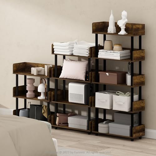 Furinno 3-Tier Display Rack Model 22193APBK Wall Mount Amber Pine