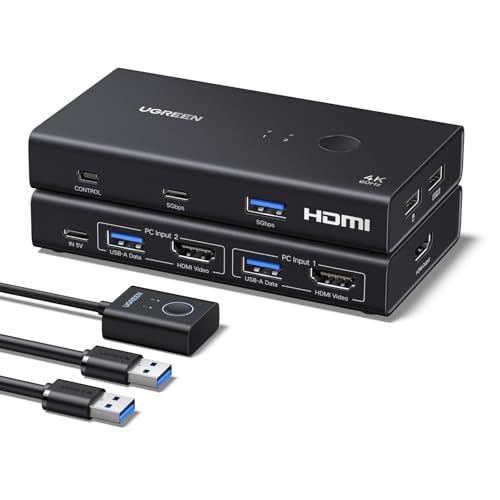 UGREEN KVM Switch 2 Computers 1 Monitor 4K@60Hz