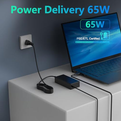 FSJTD 65W USB Type C Laptop Charger Model DL65200325