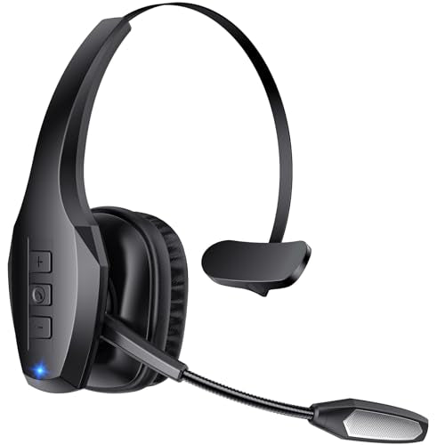 Necode A19 Bluetooth Headset with Microphone - Wireless - On Ear - Black