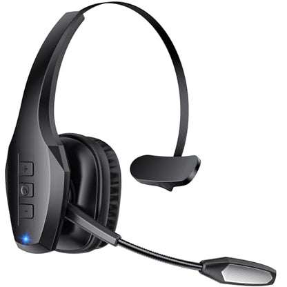 Necode A19 Bluetooth Headset with Microphone - Wireless - On Ear - Black