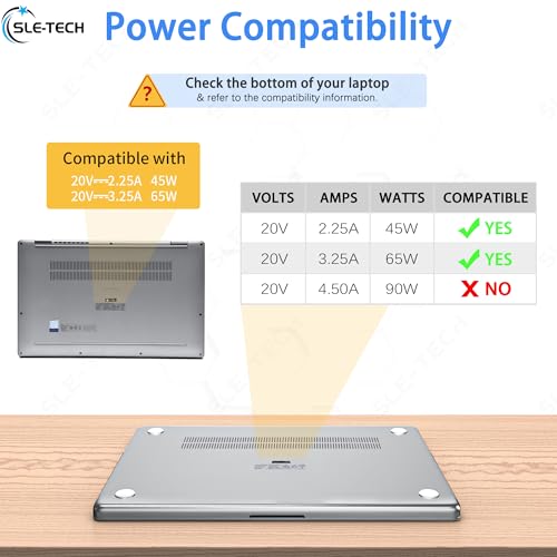 SLE-TECH 65W USB Type C Laptop Charger SM65CL-01 AC Adapter