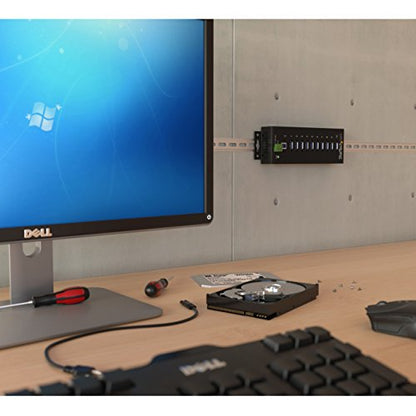 StarTech.com 10-Port USB Hub ST1030USBM - 5000Mbps - Alloy Steel