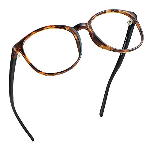 LifeArt +1.25 LA_Days_Tortoise1.25 Round Blue Light Blocking Reading Glasses