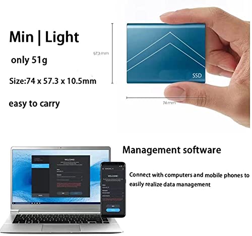 Erbaofd 8TB B0GFDLY1WH External Solid State Drive 540MB/s USB 3.1 2.5-inch