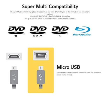 Produplicator Slim Portable BP60NB10 External Blu-ray Drive 6X Write Speed 8X Read Speed USB