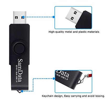 SamData 8GB 655160561252 USB 2.0 Flash Drive Memory Stick
