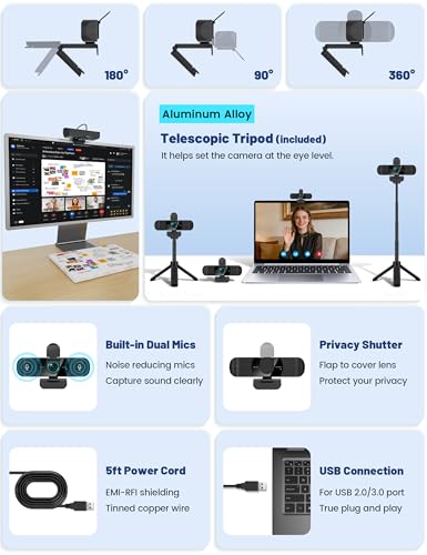 RUWBY 1080P W01-USB A USB Compact Webcam