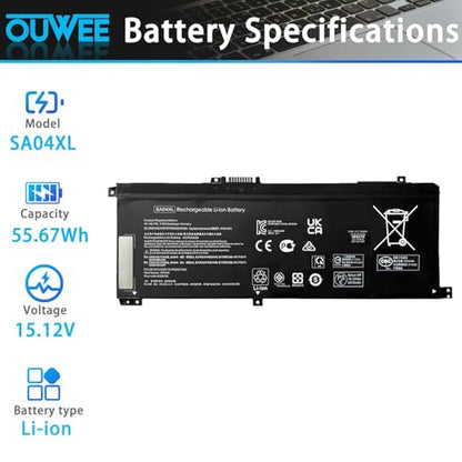 OUWEE 1 Lithium Ion Battery SA04XL 15.12V 3470mAh Black Laptop Battery
