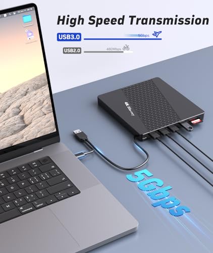 XRTFORE 5.7"x5.4" External 4K Drive USB 3.0 Optical Drive