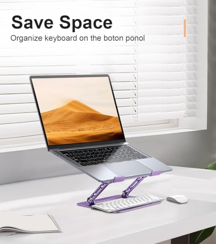 Aoviho 10-15.6 Inch L3 Adjustable Laptop Stand - Purple - Tabletop