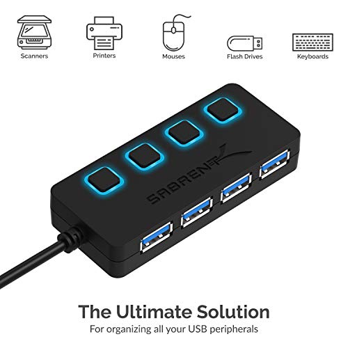 SABRENT 4-Port USB 3.0 Hub HB-UM43