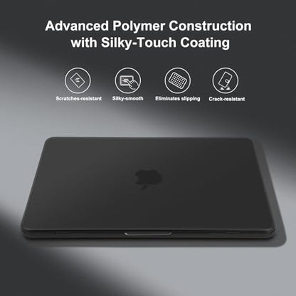 MOSISO MacBook Pro 13 inch Case FBA_MO-4IN1-NEW-13MBP-Black Hard Shell Black